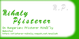 mihaly pfisterer business card